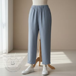 Ľan predpraný STONEWASHED PREMIUM cloud blue