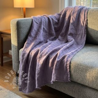 Ľan predpraný STONEWASHED PREMIUM lavender