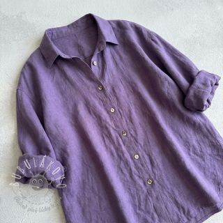 Ľan predpraný STONEWASHED PREMIUM lavender