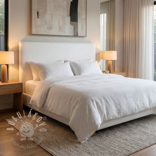 Ľan predpraný STONEWASHED PREMIUM white