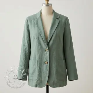 Ľan predpraný STONEWASHED PREMIUM dark mint
