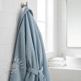 Bavlna s vaflovou väzbou blue heaven