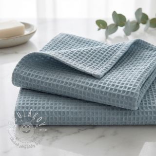 Bavlna s vaflovou väzbou blue heaven