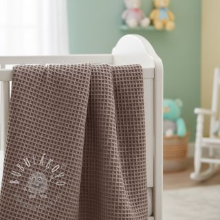 Bavlna s vaflovou väzbou taupe