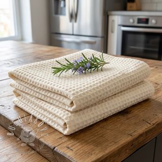 Bavlna s vaflovou väzbou SIMPLY NATURAL