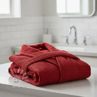 Bavlna s vaflovou väzbou red
