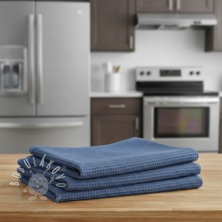 Bavlna s vaflovou väzbou jeans