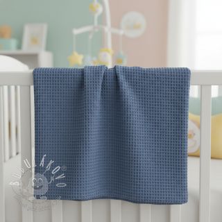 Bavlna s vaflovou väzbou jeans