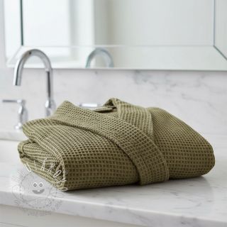 Bavlna s vaflovou väzbou moss green