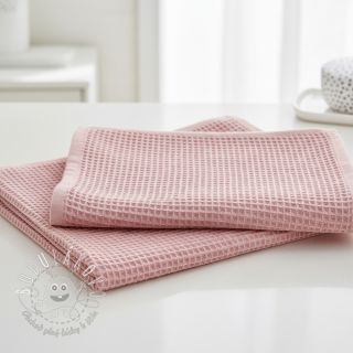 Bavlna s vaflovou väzbou bleached rose