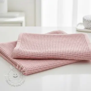 Bavlna s vaflovou väzbou bleached rose