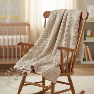 Bavlna s vaflovou väzbou camel