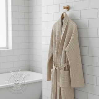 Bavlna s vaflovou väzbou camel