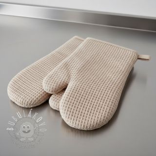 Bavlna s vaflovou väzbou camel