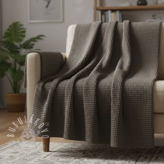 Bavlna s vaflovou väzbou anthracite