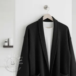 Bavlna s vaflovou väzbou black
