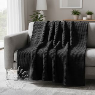 Bavlna s vaflovou väzbou black