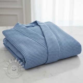 Bavlna s vaflovou väzbou blue