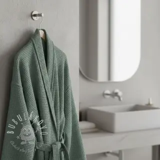 Bavlna s vaflovou väzbou dark green