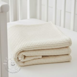 Bavlna s vaflovou väzbou ecru