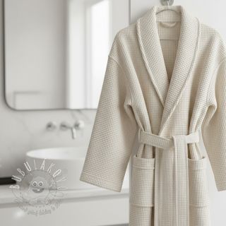 Bavlna s vaflovou väzbou ecru