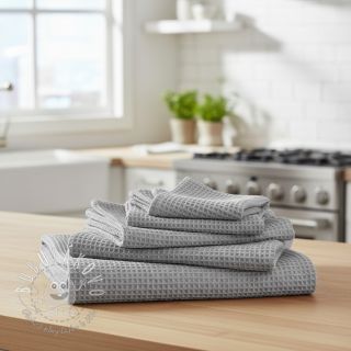 Bavlna s vaflovou väzbou grey