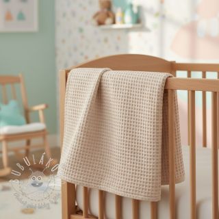 Bavlna s vaflovou väzbou light beige