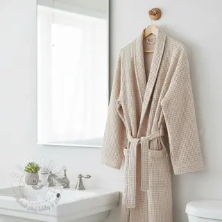 Bavlna s vaflovou väzbou light beige