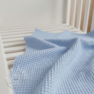 Bavlna s vaflovou väzbou light blue