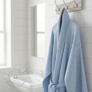 Bavlna s vaflovou väzbou light blue