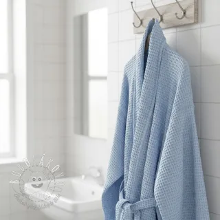 Bavlna s vaflovou väzbou light blue