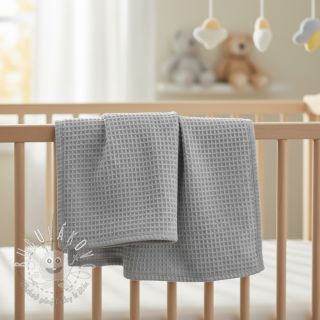 Bavlna s vaflovou väzbou light grey