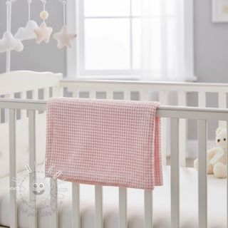 Bavlna s vaflovou väzbou light rose