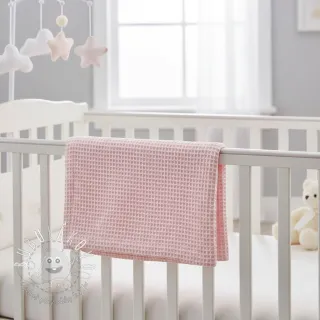 Bavlna s vaflovou väzbou light rose