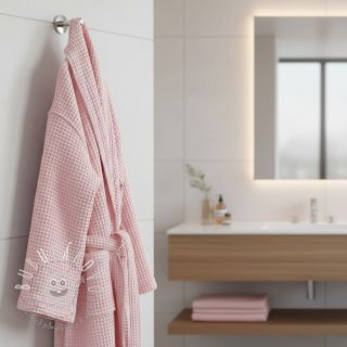 Bavlna s vaflovou väzbou light rose