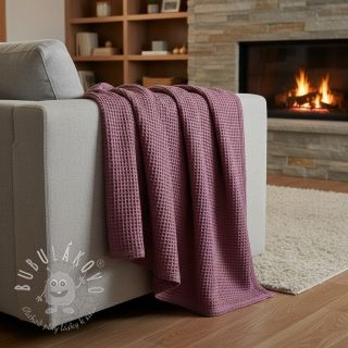 Bavlna s vaflovou väzbou mauve