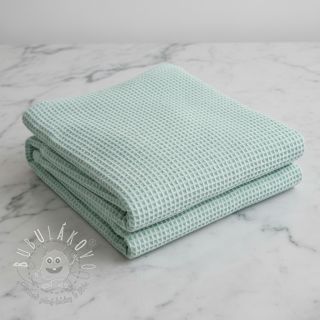 Bavlna s vaflovou väzbou mint