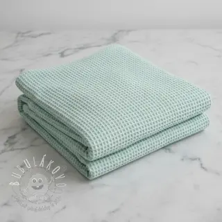 Bavlna s vaflovou väzbou mint