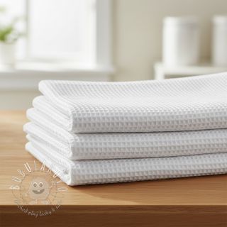 Bavlna s vaflovou väzbou white