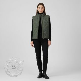 Prešívaná látka Round moss green