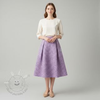 Prešívaná látka Flowers lavender