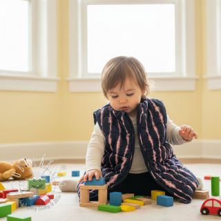 Prešívaná látka VELVET Stripes navy