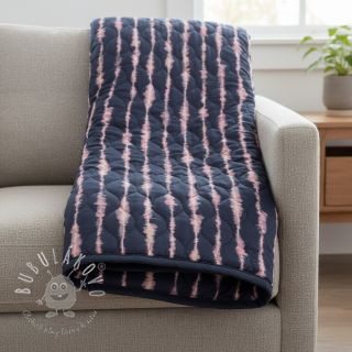 Prešívaná látka VELVET Stripes navy