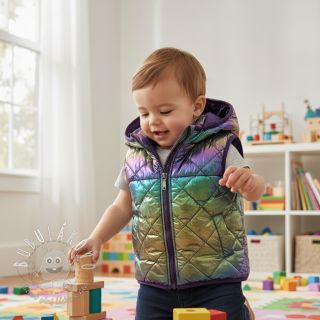 Prešívaná látka FOIL Rainbow multi