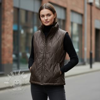 Prešívaná látka Triangle taupe