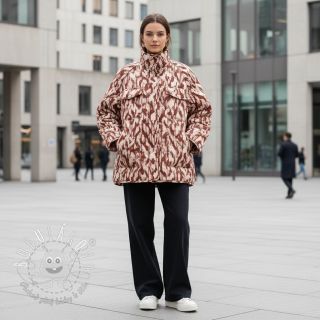 Prešívaná látka Blurry Ikat brown