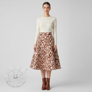 Prešívaná látka Blurry Ikat brown