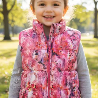 Prešívaná látka Snake gardini pink