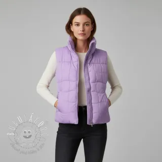 Prešívaná látka Graphic square lilac apricot