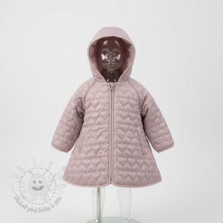 Prešívaná látka FOIL Hearts dark powder